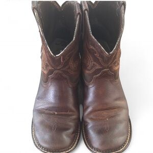 Ariat Dark Brown Leather Western Boots women’s size 6B